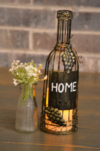 Wine Bottle Flameless Candle Holder by Sophie's Joy